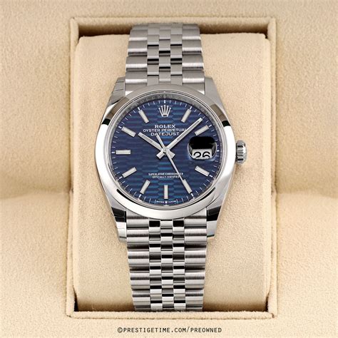 rolex datejust blue 36 used|Rolex Datejust 36mm price.